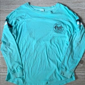 PINK Open Back Long Sleeve Tee